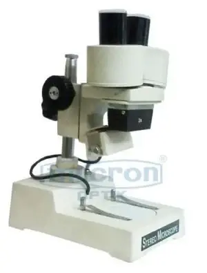 Inclined Stereo Microscope with Fixed Objectives ( Extension Pillar Base and Dual Light)